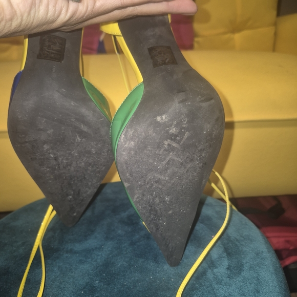 Jeffrey Campbell Yellow, Green, and Blue Women's Shoes - Picture 4 of 4